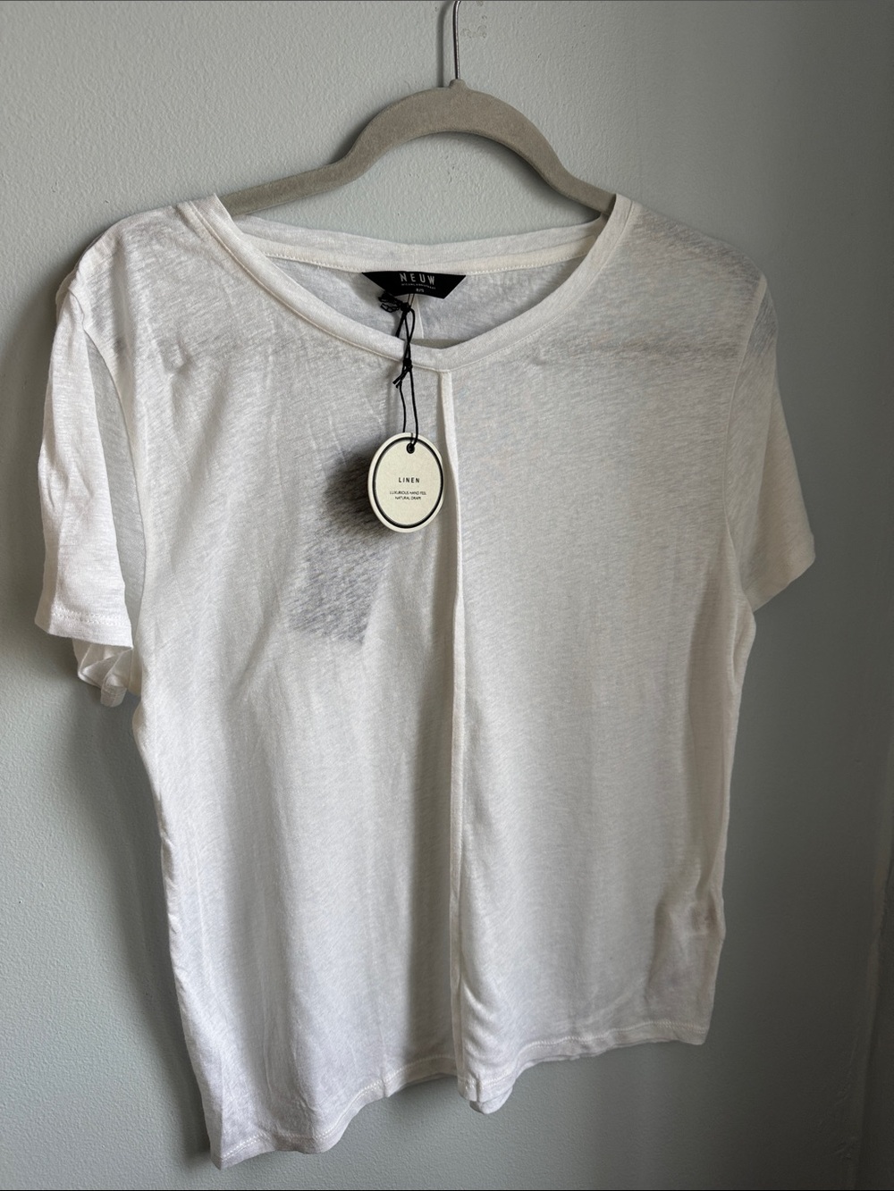 Neuw White Lightweight Short Sleeve Crew Tee
